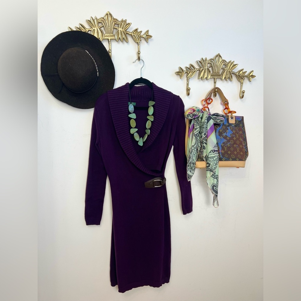 Ralph Lauren 🍆Purple sweater dress S ptp 19”